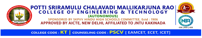 Potti Sriramulu Chalavadi Mallikarjuna Rao College of Engineering and Technology